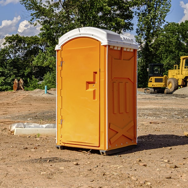 how often are the porta potties cleaned and serviced during a rental period in Jewett City